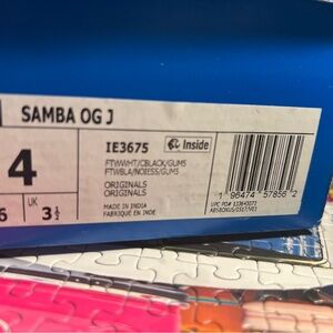 Adidas Samba OG J in Black and White